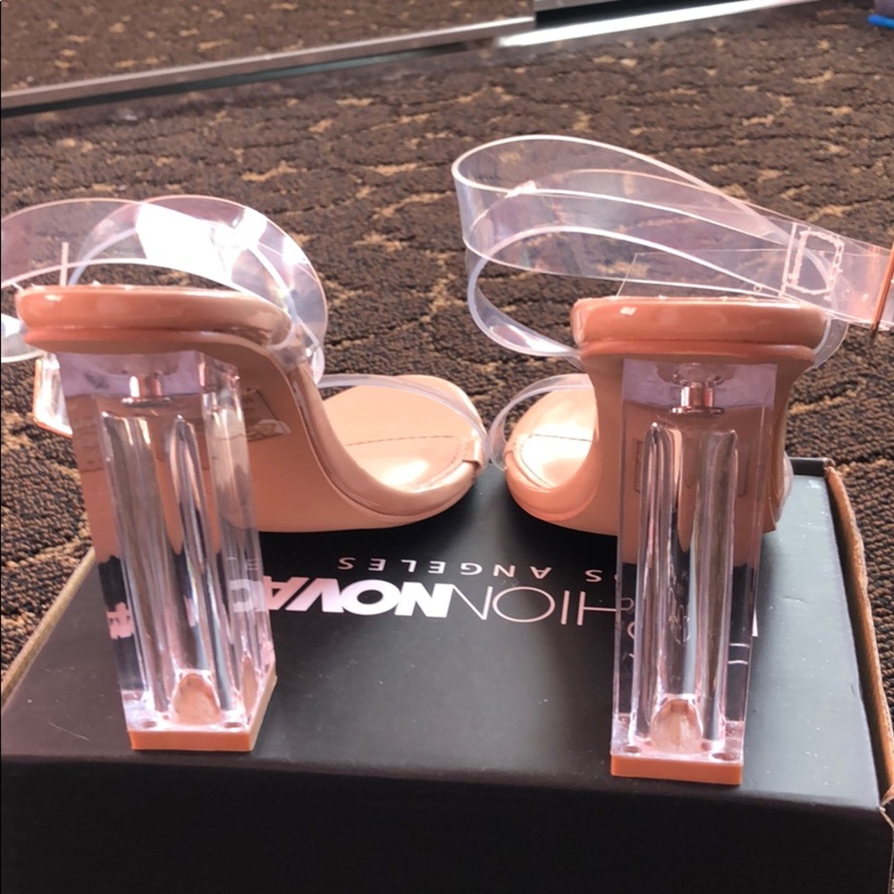 clear / nude heels - fashion nova - Picture 4 of 5